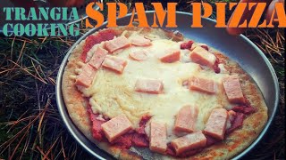 Trangia Cooking  Camping Cooking  Spam And Cheese Pizza [upl. by Edson435]