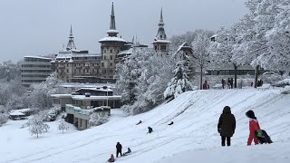 Snow walk 🌨 Zurich mountain Dolder down to Lake Zurich ☃️ 4K winter walking tour 2023 🇨🇭 Switzerland [upl. by Greenquist]