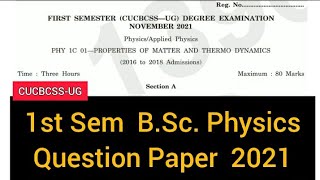 PROPERTIES OF MATTER AND THERMO DYNAMICS  1st Sem BSc Physics 2021 calicut [upl. by Ayarahs]