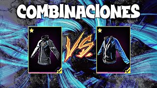 CHAQUETA AZUL PROFUNDO VS CHAQUETA CORREDOR AZUL  COMBINACIONES DE ROPA EN FREE FIRE 2024 ⚽💙 [upl. by Euqram]