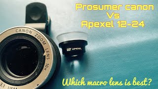 Apexel 1224 macro lens Vs prosumer canon macro lens [upl. by Iow]