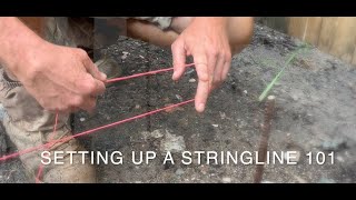 STRING LINES 101 How to set up a string line on a construction site [upl. by Nosnej227]