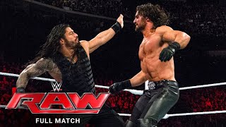 FULL MATCH  Roman Reigns vs Seth Rollins Raw March 2 2015 [upl. by Eirased617]