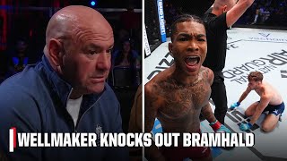 Malcolm Wellmaker sends Adam Bramhald to mat with ridiculous KO  ESPN MMA [upl. by Haimarej]