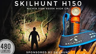 Skilhunt H150 Headlamp 480 lumens Nichia 519A 4500K High CRI 14500 or AA Battery [upl. by Vassaux]