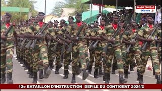 12e BATAILLON DINSTRUCTION DEFILE DU CONTIGENT 20242 [upl. by Neroc]