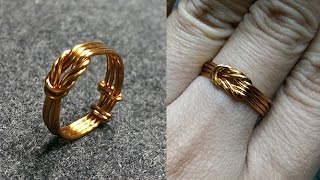 copper wire knot ring  handcrafted copper jewelry 147 [upl. by Batholomew706]