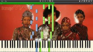 Boney M  Rivers Of Babylon  Synthesia Piano Solo Tutorial [upl. by Bobby]