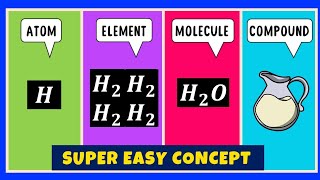 What is the difference between an Atom Element Molecule and Compound [upl. by Indys]