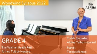 Woodwind Syllabus 2022 – The Walmer Beach Reel Althea TalbotHoward  ABRSM Grade 4 Treble Recorder [upl. by Ddot]