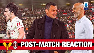 Coach Pioli Paolo Maldini and Tonali  Verona v AC Milan Postmatch reaction [upl. by Horst]