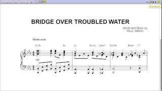 Simon amp Garfunkel  Bridge over Troubled Water Piano Sheet Music Teaser [upl. by Iroj]