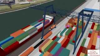 PTV Vissim Container Terminal and Rail Simulation [upl. by Otilesoj]