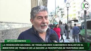 JORGE TABOADA SECRETARIO ADJUNTO DE LA FEDERACION DE CAMIONEROS EN PARITARIAS 2022 [upl. by Vilberg]