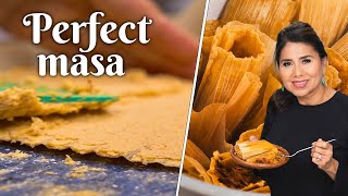 HOW TO MAKE PERFECT MASA FOR TAMALES Youll Never Buy Prepared Masa Again After This Easy Recipe [upl. by Melentha]