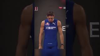 Duplantis vs Warholm insane 100m showdown shorts [upl. by Nilahs225]