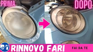 RINNOVO FARI AUTO FAI DA TE headlight renewal restoration diy [upl. by Smalley545]