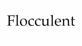 How to Pronounce Flocculent [upl. by Takakura]