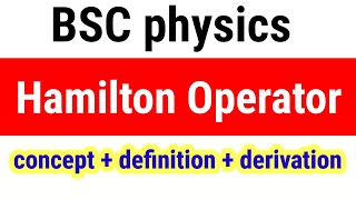 hamiltonian  hamiltonian operator [upl. by Maxwell]