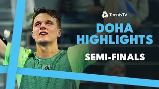 Mensik vs Monfils EPIC and Khachanov Plays Popyrin  Doha 2024 SemiFinal Highlights [upl. by Rodolfo]