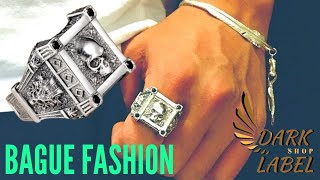 Bague Chevalière Crânes Tête de Mort en Argent pour Homme  Dark Label Shop [upl. by Jovitah]