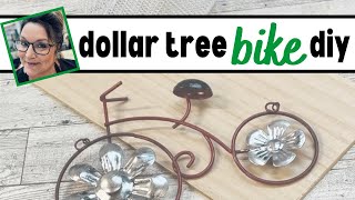 Dollar Tree bike DIY  DIY decor  wall art [upl. by Nednyl702]