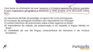 ENEM PPL 2020  ESTUDOS DA LÍNGUA  De acordo com alguns estudos uma inovação do português [upl. by Aleik]