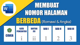 Cara Membuat Nomor Halaman Berbeda Romawi amp Angka MS Word [upl. by Eseyt604]