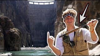 FLY FISHING below MASSIVE DAM for Wyoming Trout [upl. by Aseeral344]