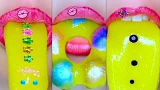 ASMR Lippen gelbe Gelee Essensgeräusche Emoji [upl. by Ecinaj]