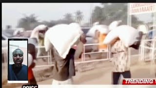 Hunger residents loot warehouse in Abuja and loot trailer with spaghetti hungry is too much [upl. by Naitsabes]