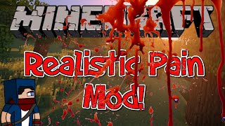 Minecraft 172 Mod  The Realistic Pain Mod  BLOOD SPLATTERS [upl. by Artemisia177]