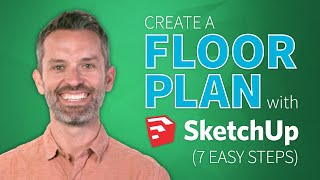 SketchUp Interior Design Tutorial — How to Create a Floor Plan in 7 EASY Steps [upl. by Mars]