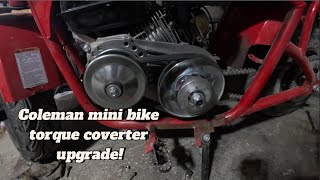 Coleman B200R minibike torque converter upgrade [upl. by Krystin]