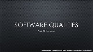 Software Qualities [upl. by Irol]