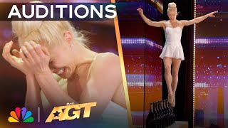 Ballerina Ashlee Montague Balances On GLASS BOTTLES  Auditions  AGT 2024 [upl. by Jacky871]