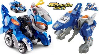 VTECH SWITCH AND GO DINOS ANGUS THE RC TREX VS SWITCH AND GO DINOS SPAN THE SPINOSAURUS BATTLE [upl. by Ahsinaj]