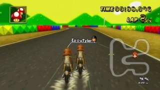 MKWii SNES Mario Circuit 3 Comparison  Tyler vs LuG [upl. by Novaat]