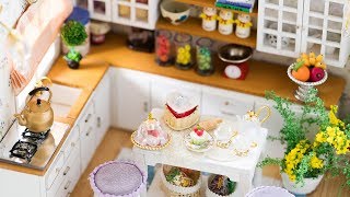 DIY Dollhouse Kit  Miniature Kitchen with Working Lights [upl. by Buna618]