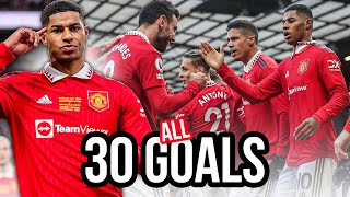 ALL OF RASHFORDS 30 GOALS 🔥  202223 [upl. by Reede]