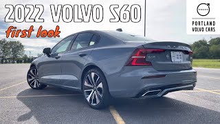 First look at the 2022 Volvo S60 B5 Momentum  Walkaround with Heather [upl. by Jaf]