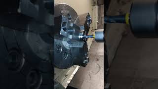 cnc lathe torno livetool Roscado de herrajes con machuelo en CNC Thread with tap LIVETOOL [upl. by Darnall208]