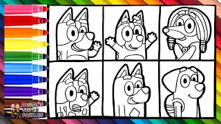 Dessiner et Colorier Bluey et Ses Amis 🐶❤️🧡💛💚💙💜🌈 Dessins Pour les Enfants [upl. by Carolina]