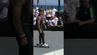 Nyjah Huston Kickflip Front Smith  2017 Pro Open [upl. by Darcey]