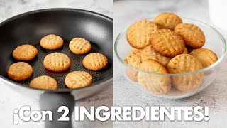 Galletas en Sartén con 2 INGREDIENTES 🍪  Galletas SIN HORNO Muy Fáciles [upl. by Niloc940]