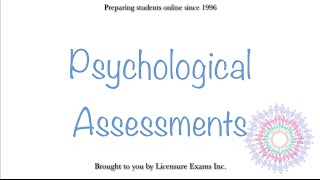 Psychological Assessments  ASWB NCE NCMHCE MFT Exam Prep and Review [upl. by Simona828]