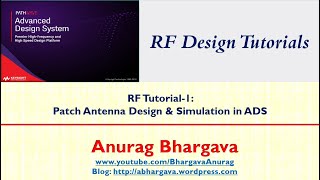 RF Design1 Patch Antenna Design and Simulations [upl. by Ayota]