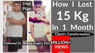 How I Lost 15 Kg In 1 MonthBy Dr Shikha Singh  Weight Loss JourneyDiet  Raunak Diet PlanHindi [upl. by Ieluuk]