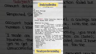 Application to bank manager for online transaction failure application online viral shorts [upl. by Kittie]