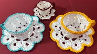 Tacita decorativa a crochet paso a paso🧶 [upl. by Derrek397]